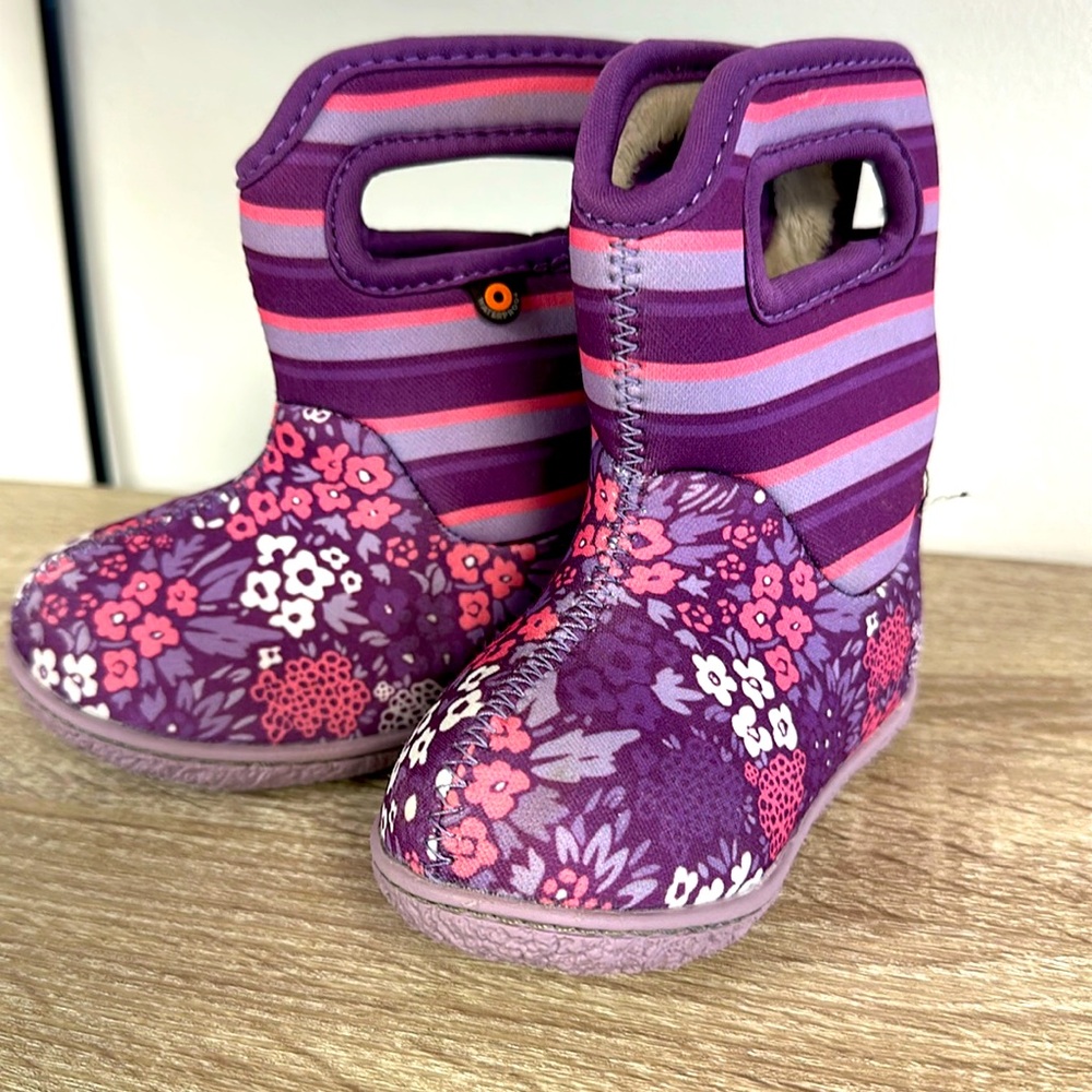 Bogs Purple and Pink Kids Rain & Snow Boots